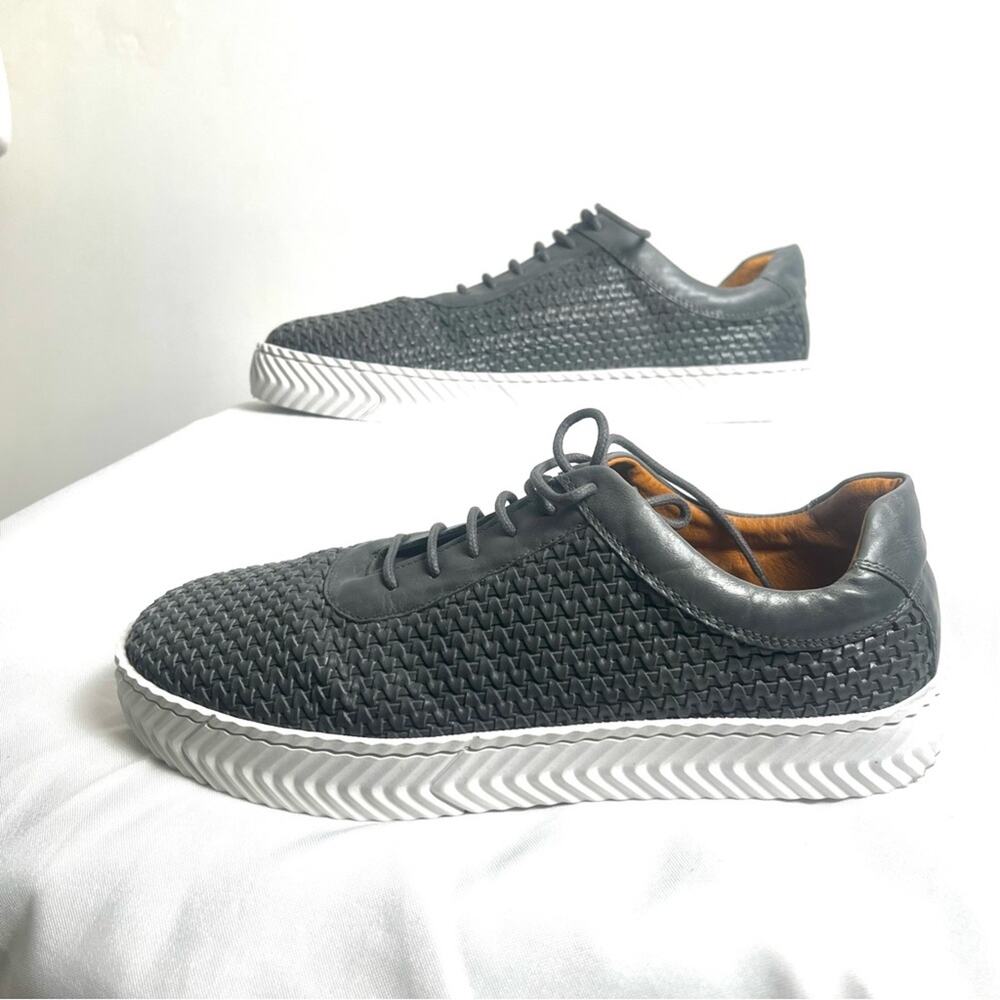 MARC NOLAN Cody Men’s Gray Woven Calf Leather Lace Up Sneakers, size 7